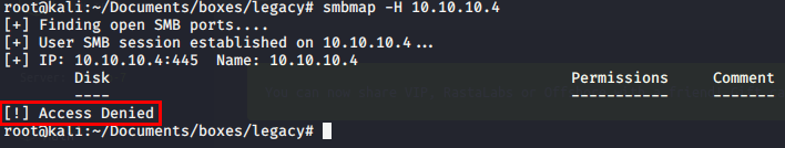 LegacySMBAccessDenied